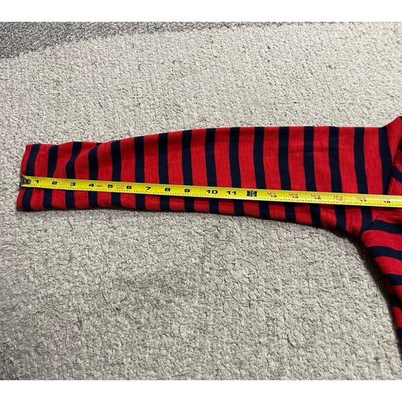 Cabi Knit Revoir Yacht Button Knit Blazer Womens Small Nautical Red Blue Stripes - Picture 6 of 12